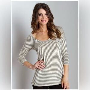 Free People We The Free Retro Striped Tee - Natural Combo